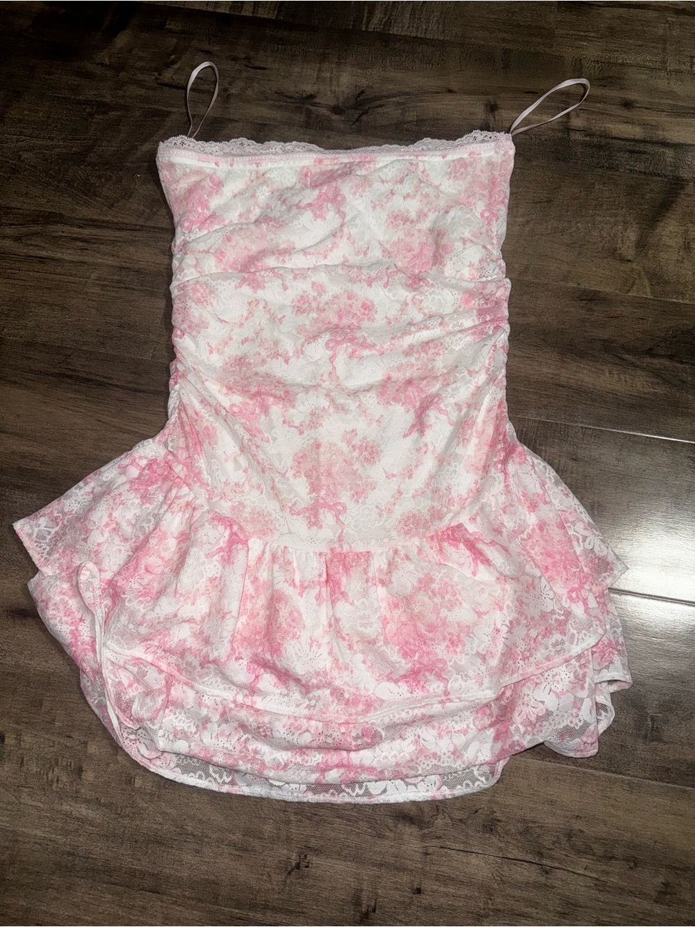 Victoria's Secret PINK x LoveShackFancy Strapless Lace Mini Dress XS NWT - Picture 6 of 11